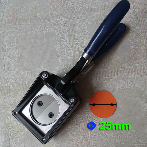 Hand Held Manual Ronde 37 Mm 25 Mm 32 Mm 44 Mm Papier Grafisch Punch Die Cutter Voor Pro button Maker: circle 25mm