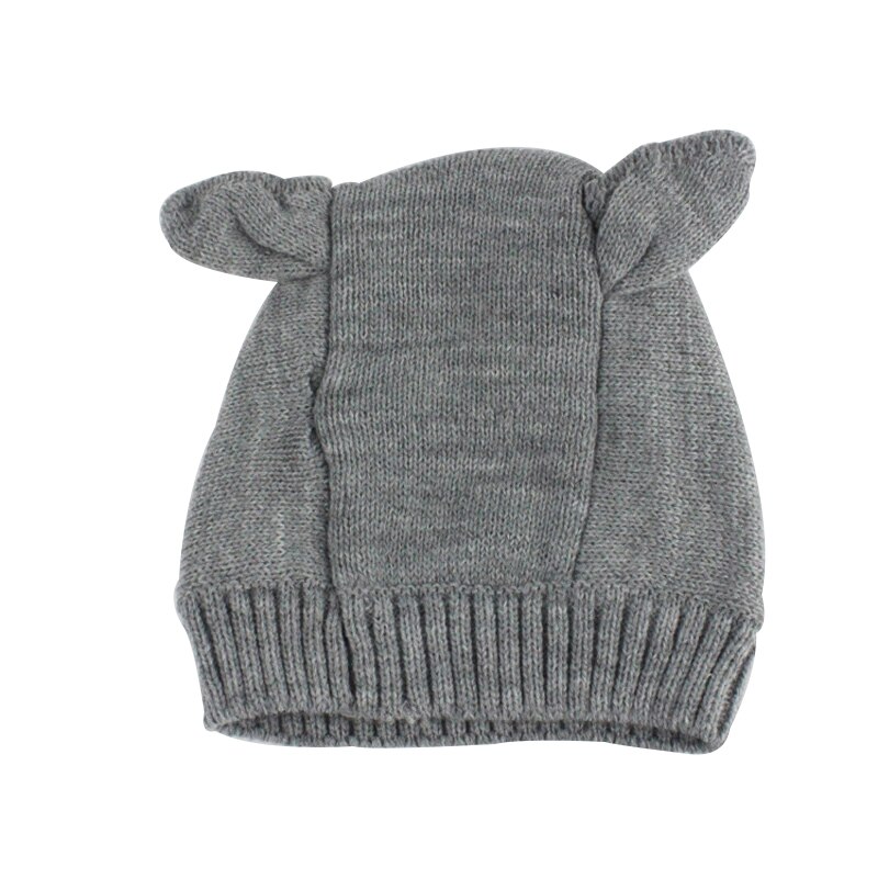 Rådjur baby mössa med öron tecknad vinter baby huva stickad elastiska barn mössor spädbarn mössa jul i 6-24 månader 1 pc