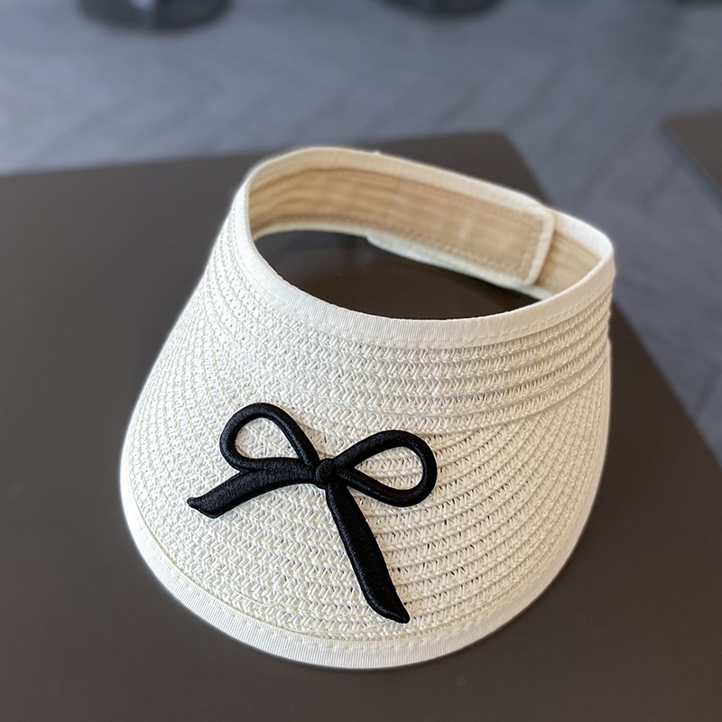 Chapéu de palha e bolsa de ombro verão para meninas, chapéu de sol superior vazio infantil, aba grande, bowknot, viseira de praia ao ar livre, boné de sol para bebê: Cinza escuro