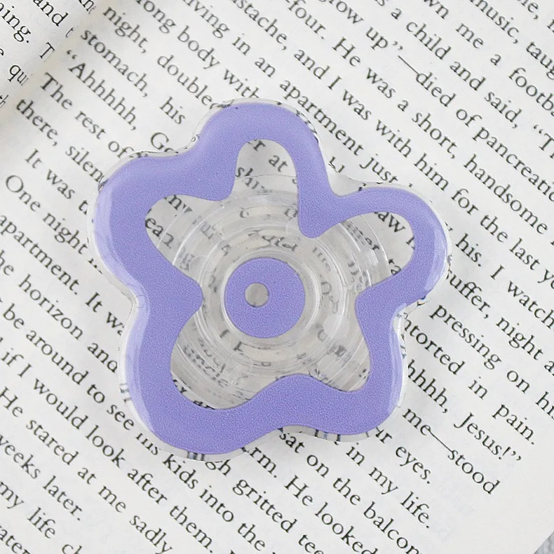 Cute Floral Phone Grip posocket Tok Flower Cellphone Stand Holder for iPhone 15 14 Mobile Bracket Foldable Expanding Kickstand: Sky Blue