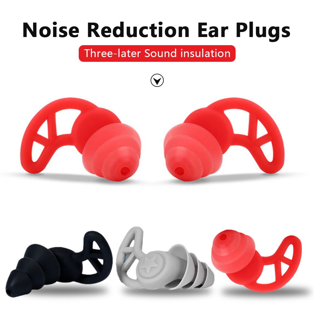 Soft Silicone Anti Noise Ear Plugs Sound Insulation Hear Protect Earplugs for Travel Swimming Sleep Noise Reduction Earplug