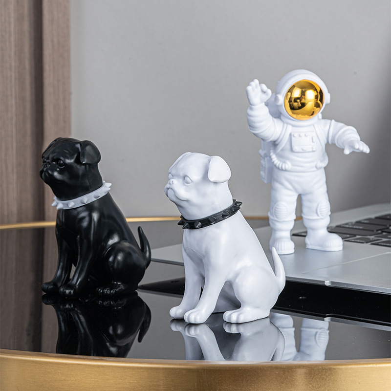 Statue chien bouledogue d'occasion - Décoration