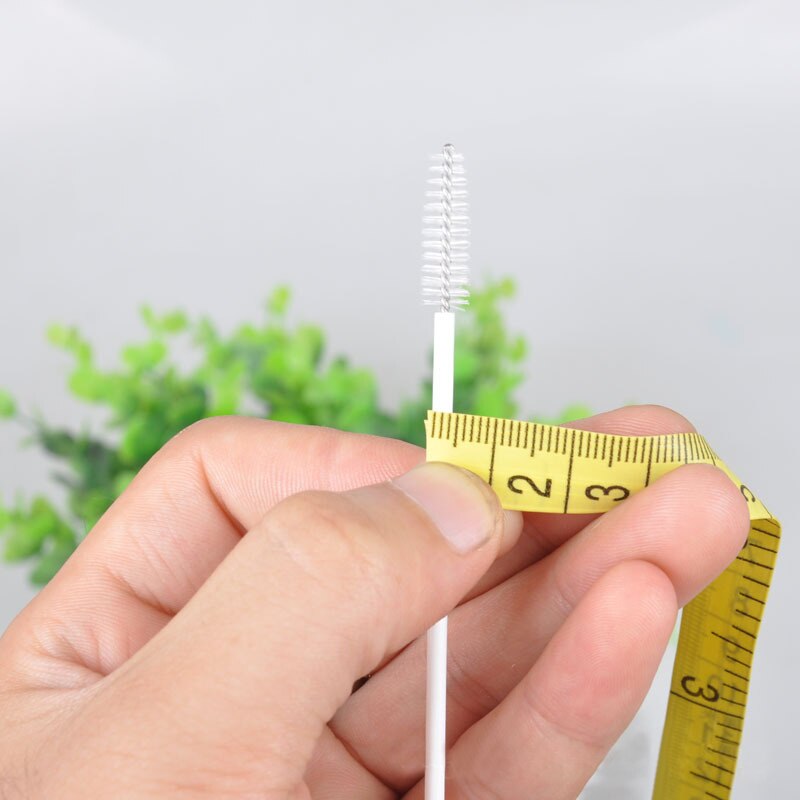 10Pcs/Lot Portable Convenient Baby Bottle Brush Test Tubes Brushes Stainless Steel Straws Cleaning Brush BM