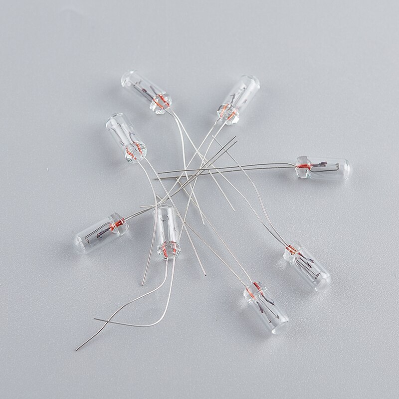 10 stücke Miniatur 0,07 EINE 3mm 4mm 5mm 1,5 V,3V,6V, 9V,12V, 24V Lampe Glühbirne Edison Glühlampen Filament Reis