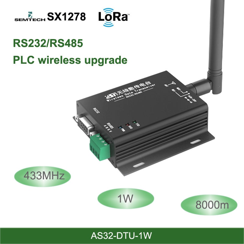 LoRa 433MHz SX1278 RS485 RS232 Schnittstelle rf DTU Transceiver 8km Drahtlose uhf Modul 433M industrie-Klasse daten übertragung einheit