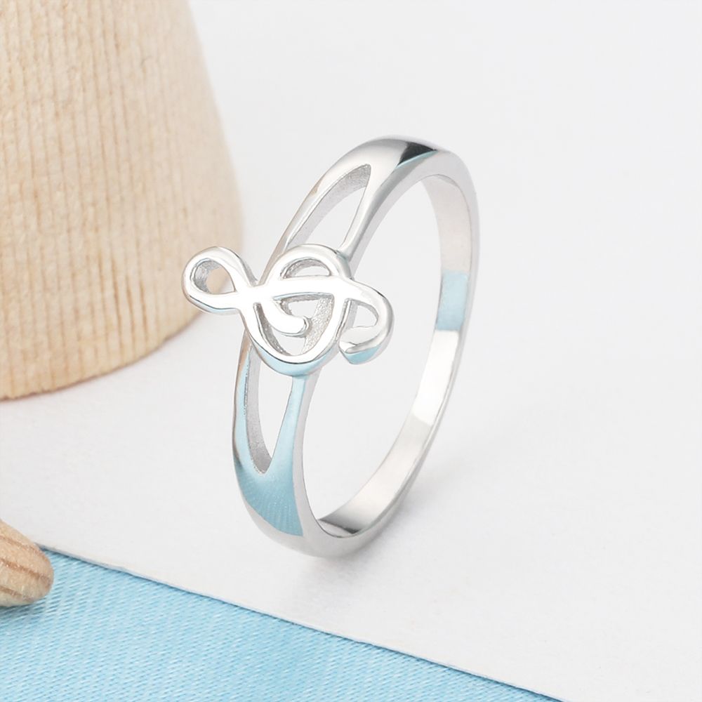 Cor de prata nota musical feminino anéis de dedo feminino para a moda feminina jóias tamanho 6 7 8 9 (lam hub fong)