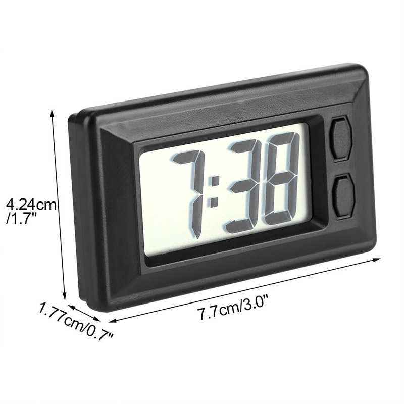 LCD Digital Clock Car Dashboard Desk Electronic Clock Date Time Calendar Display Table Clock