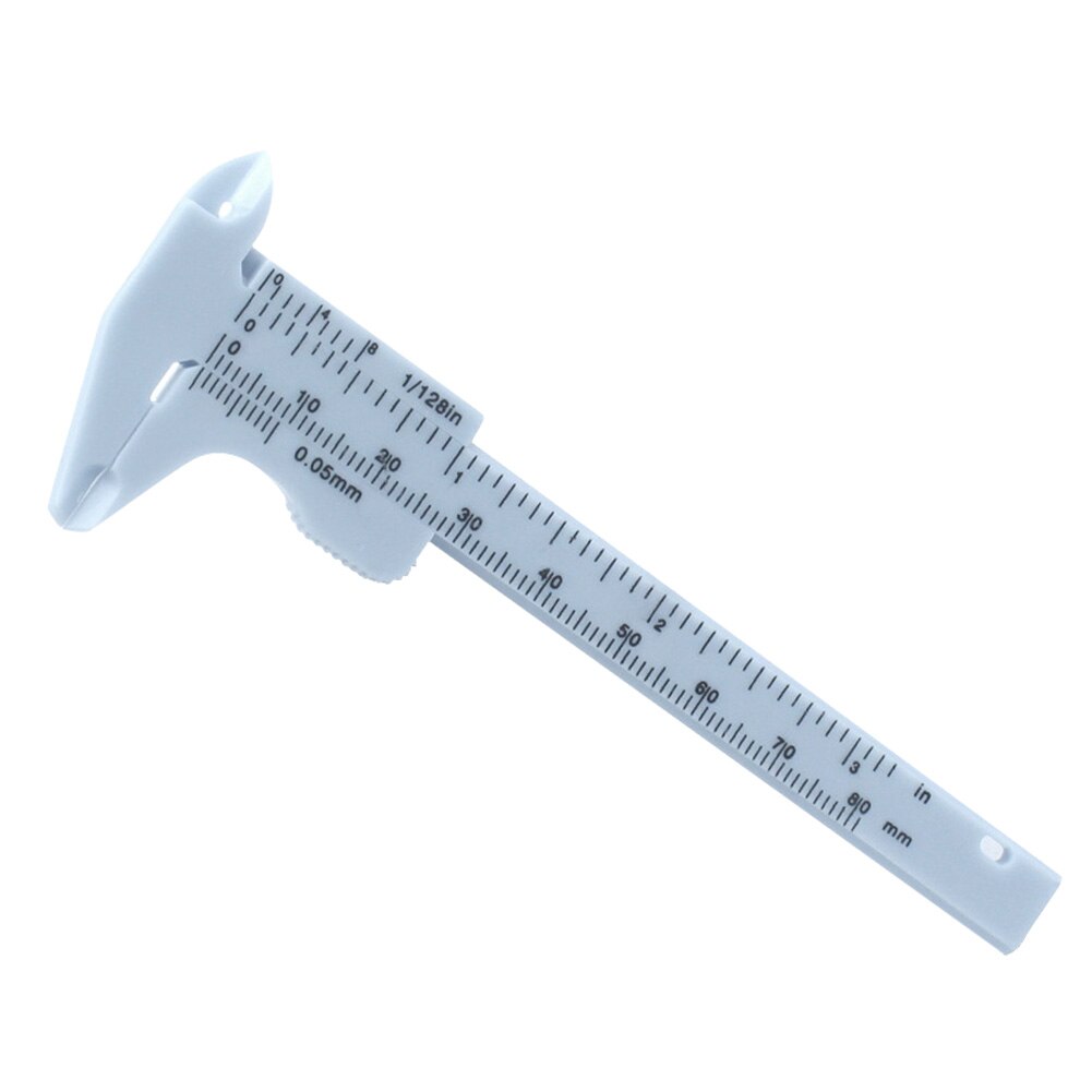 80mm Plastic Sliding Double Scale Vernier Caliper Ruler Antique Micrometer Depth Diameter Measuring Tool Mini Ruler DIY Model: Default Title