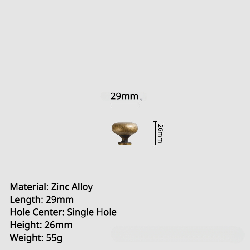 Keukenkast handgrepen antieke zinklegering kast trekt vintage retro kast hardware lade trekt voor kast kledingkast: Black