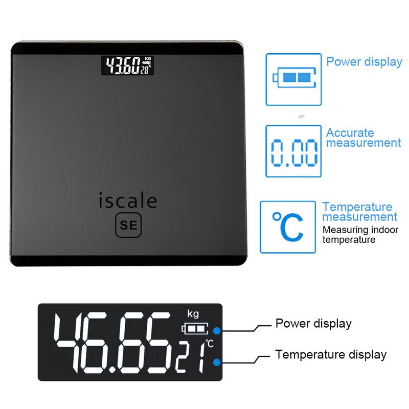 Bathroom Scales Accurate Smart Electronic Digital Weight Home Floor Health Balance LED Digital Bathroom Weight Scale