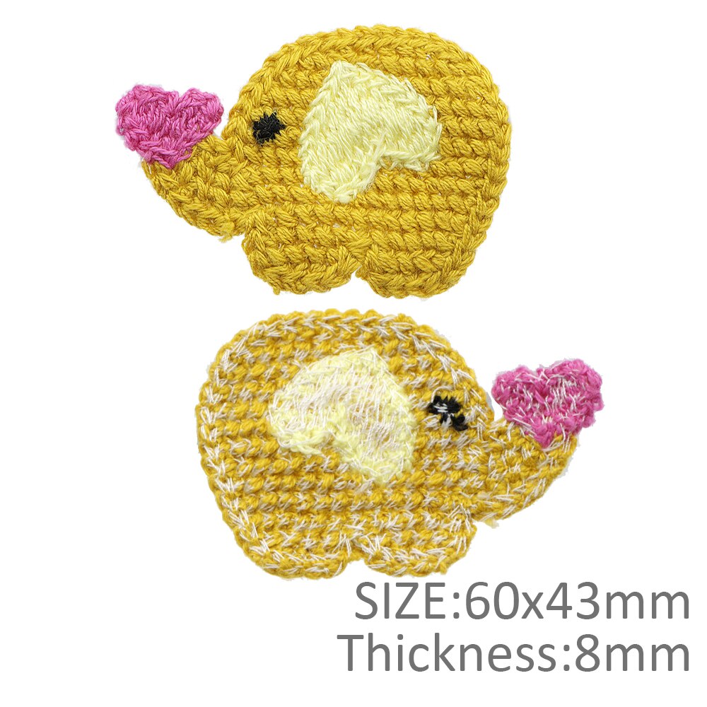 10pcs Handmade Woolen Yarn Crochet Knitted Carrot applique Patchwork DIY needlework sewing accessories Cloth patch,10Yc12529: 1107842001