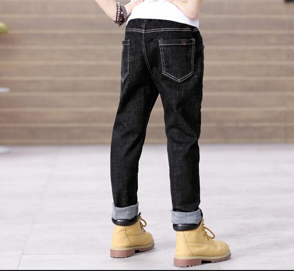 Forårs børnetøj drenge jeans tynde denim baby drenge jeans til store børn drenge casual jeans lange bukser: J1102 / 8