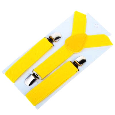 1Pc Soild Kleur Kinderen Riem Verstelbare Bretels Baby Jongens Meisjes Bretels Clip-On Y-Back Braces Elastische kids: yellow