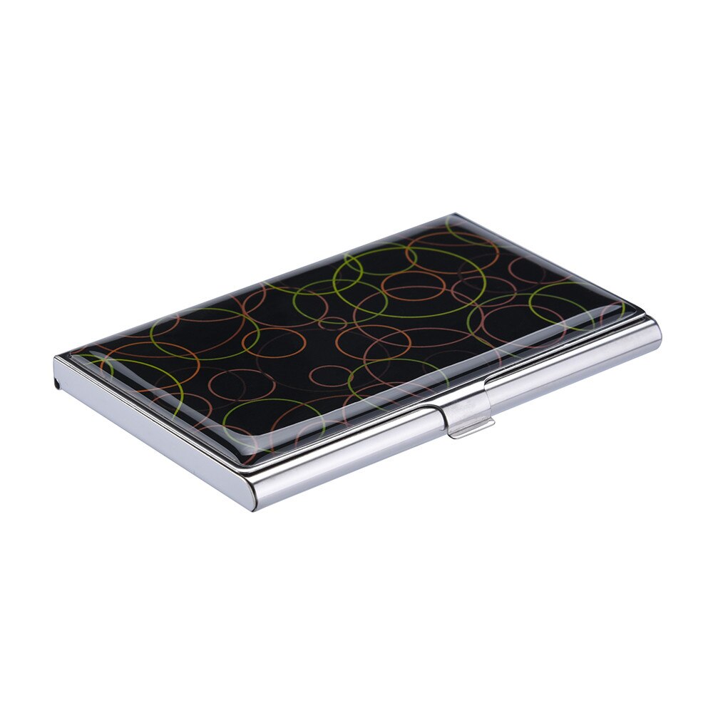 Hat Originality Print Card Cover Stainless Steel Glue Card Holder Metal Cover Credit Business Card porte carte: F