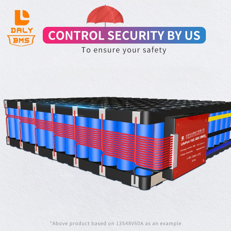 18650 Battery bms 16S 60V 20A 60A 150A 3.7V li-ion bms for lithium battery For Rechargeable Lithium With Separate Port Balance