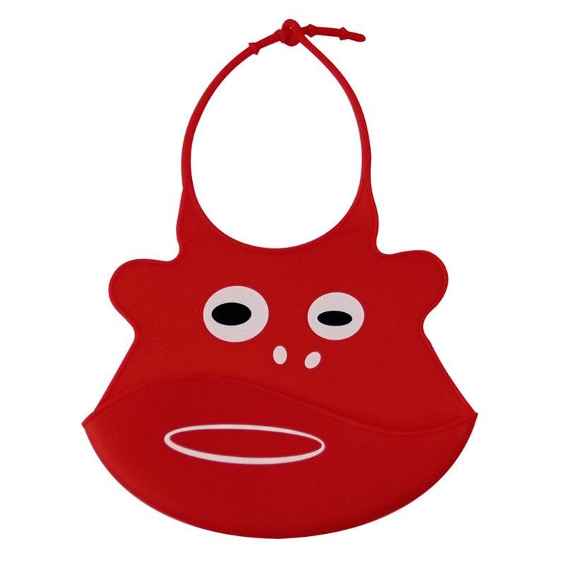 baby organisk silikon søt smekke baby spedbarn slabber baby smekke myk silikon smekke vanntett spytt dryppende bavoir: Rød