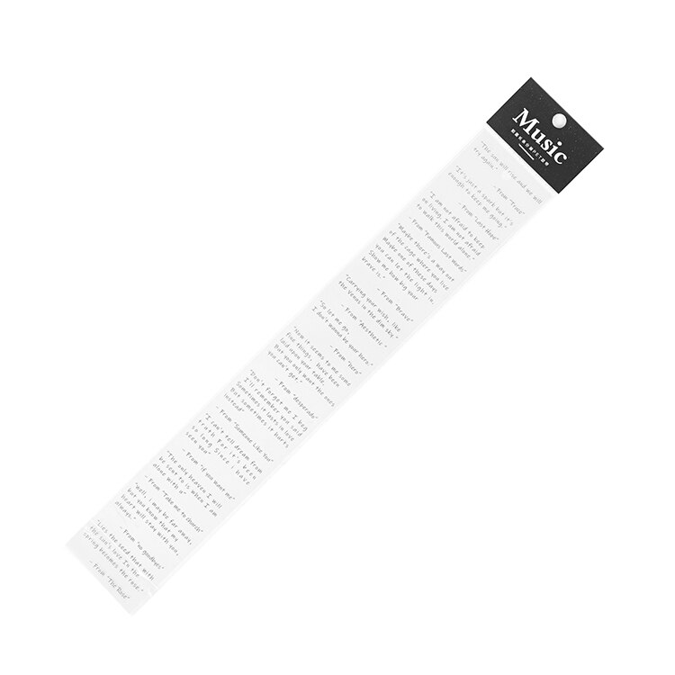 Zwart Engels Serie Basic Tekst Huisdier Washi Afplakband Stickers Scrapbooking Briefpapier Decoratieve Lange Strip Van Tape: 7