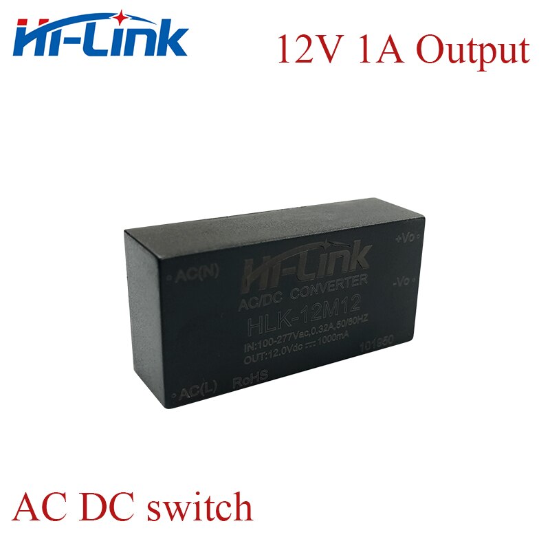 Gratis 2 Stks/partij 12V Ac Dc Power Module 110V 220V Ingang 12W 12V 1A output HLK-12M12 Switching Power Module Geïsoleerde Power