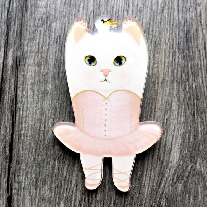 1 Pcs Super Leuke Kat Vorm Badges Voor Meisjes Kids Kleding & Tassen & Schoenen Decoratie Pin Op Rugzak 3D acryl Badges Icoon Pin Broche