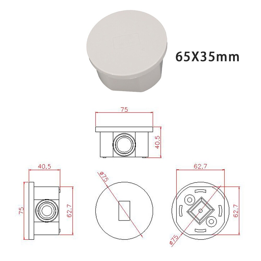 Waterdichte Aansluitdoos Abs Plastic IP65 Diy Outdoor Elektrische Aansluiting Doos Kabel Tak Doos Normale 65x35