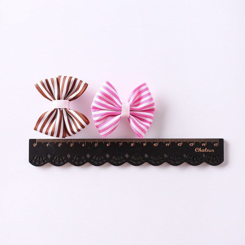 8 Uds Clips de pelo bebé rayas Bowknot niños broche sombreros de bebé de accesorios para el cabello niñas horquillas