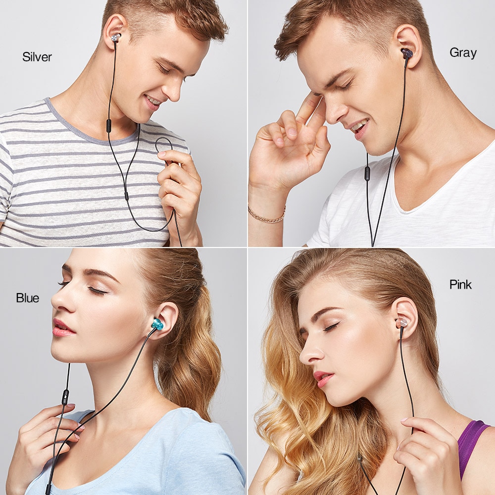 1 más E1009 pistón de auriculares estéreo en la oreja auriculares con auriculares de 3,5mm