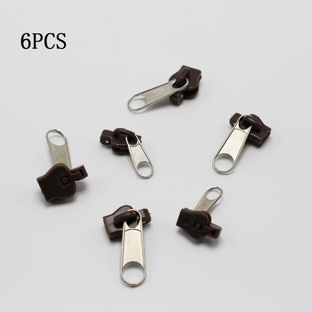 6/12pz 3 dimensioni kit di riparazione cerniera universale a correzione istantanea sostituzione cerniera lampo cursore denti salvataggio nuovo design cerniere vestiti da cucito: argento 6pezzi