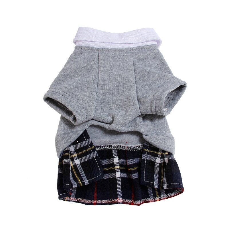 Pet school style hoodie cat dog college style couple wear kitten puppy school uniform skirt dog shirt cat T-shirt pet clothes