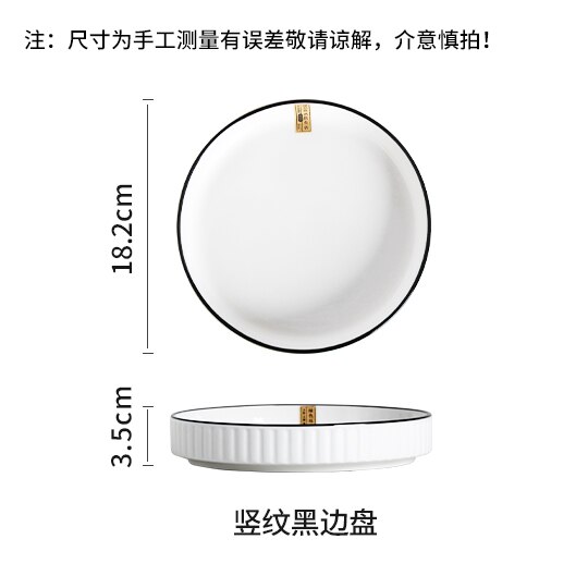 White Round Dinner Plates Set Unique Modern Western Dinner Plates Breakfast Pratos De Jantar Eating Utensils EI50TZ