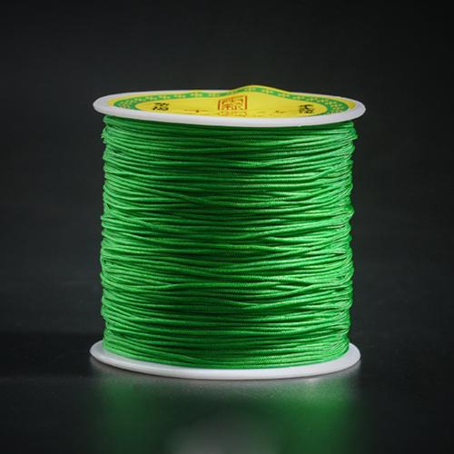 1mm 100m Nylon macramé chino nudo cordón pulsera cuentas hacer joyas DIY borlas cuentas Shambala hilo herramienta de coser: green