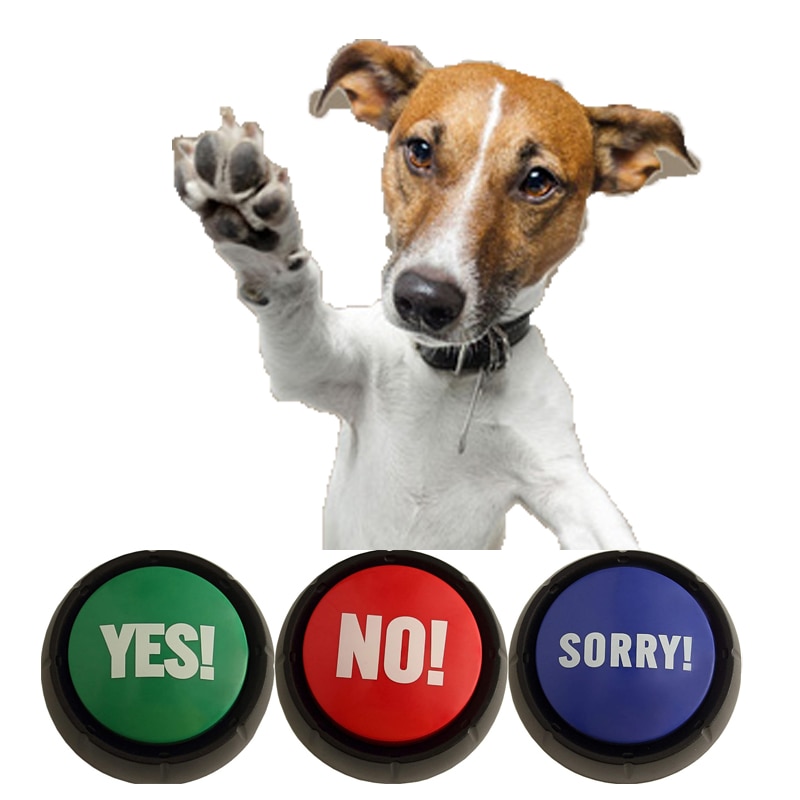 Praten Aan Uw Hond Kat Opname Knop Praten Knop Trainer Vocal Dialoog Speelgoed Hond Training Bunny Ja/Nee/Uitgaan/Voedsel/Water