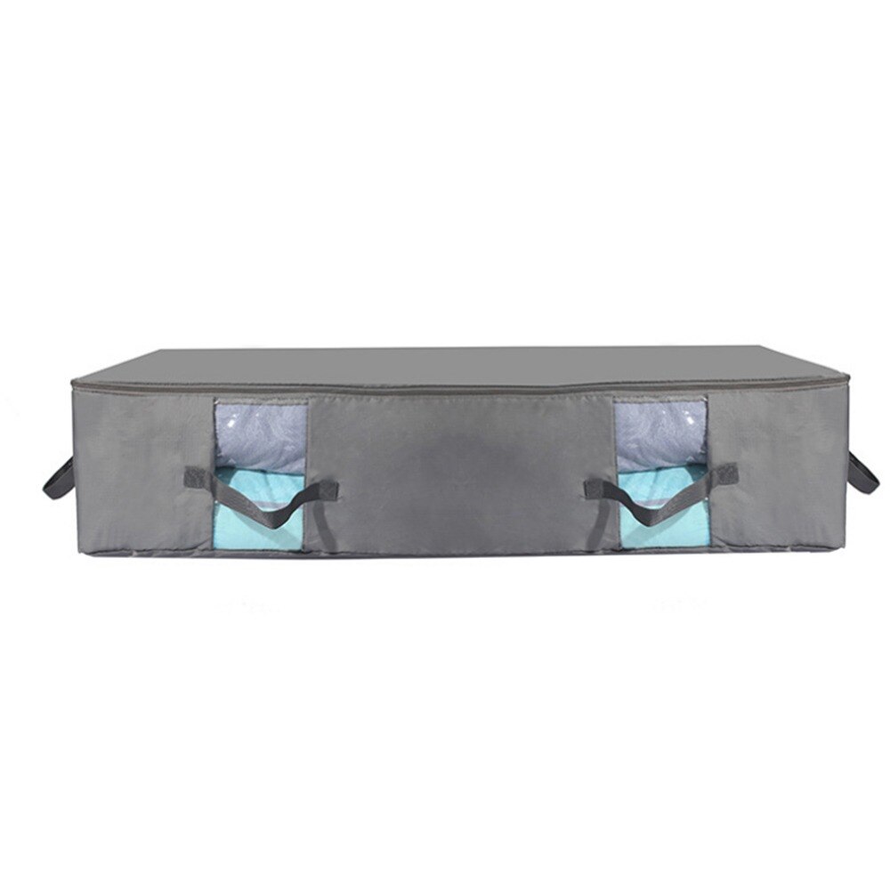 Opvouwbare Onder Bed Zakken 1 Pack Grote Onder Bed Opslag Dozen Dikke Ademend Underbed Kleding Opbergzakken Ritssluiting Organizer: Gray L
