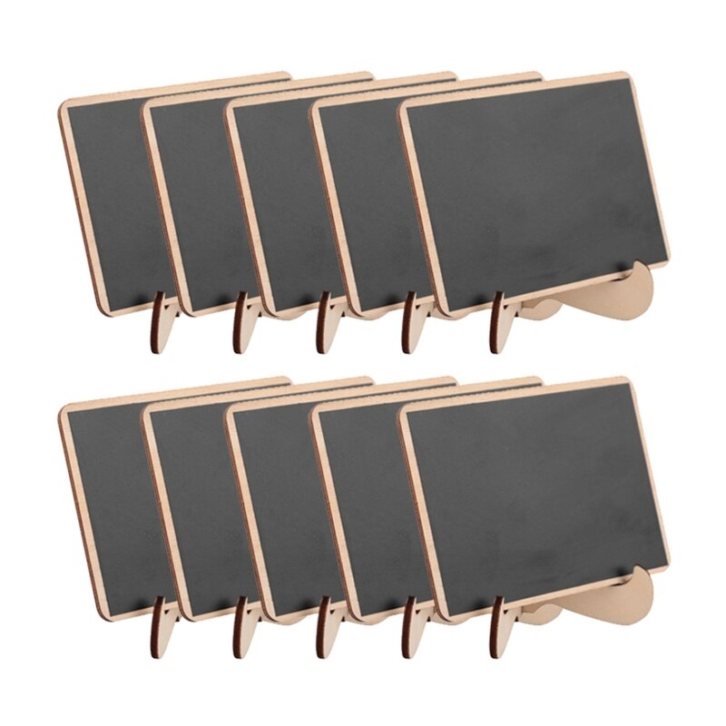 20 Pack Wooden White Framed Chalkboard Labels with Easel Stand Mini Chalkboard Blackboard for Food Cards for Wedding