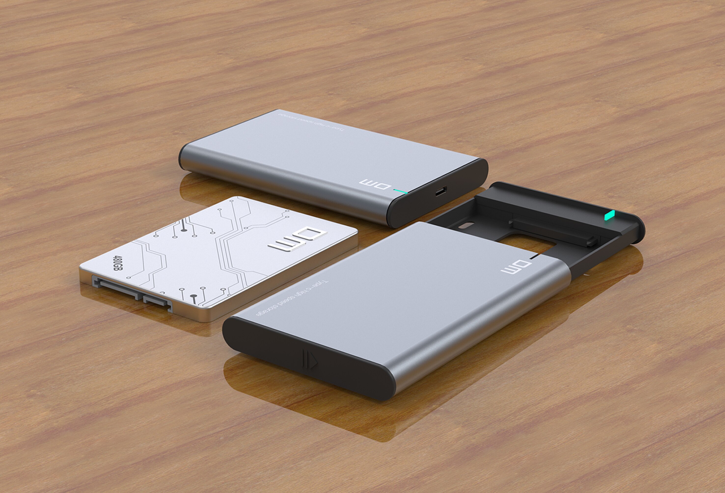 DM HDD-Gehäuse 2,5 Zoll SATA zu USB 3.1 Gen 2 HDD-Gehäuse Externes Festplattengehäuse SSD-Gehäuse Tragbares Festplattengehäuse