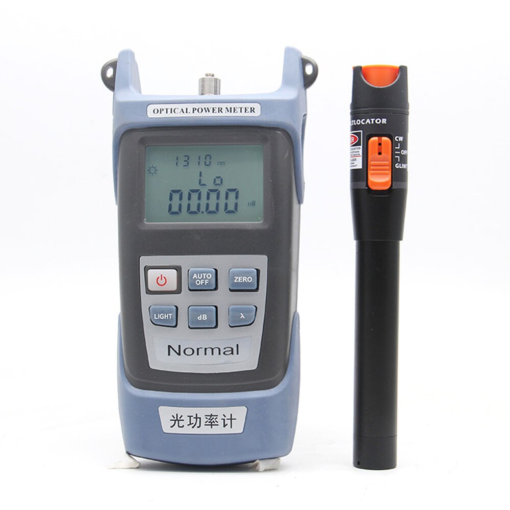 Fiber Optic Tool Kit Self Calibration Optical Power Meter 10MW Visual Fault Locator Testing Pen Set Test Range -70-10dbm