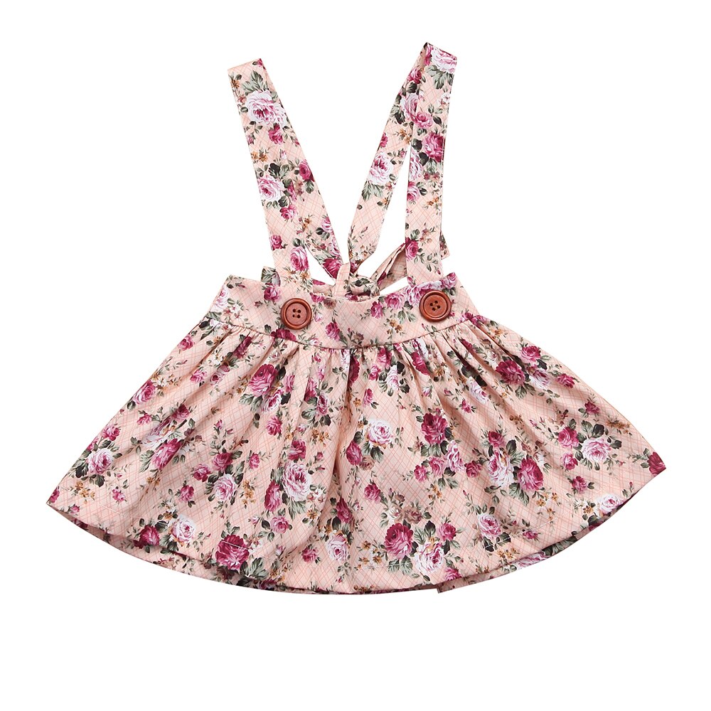 Søde småbørn børn baby piger nederdel blomstret prinsesse hagesmæk stropper seler tutu nederdele festkonkurrence outfits tøj 0-4y: -en / 24m