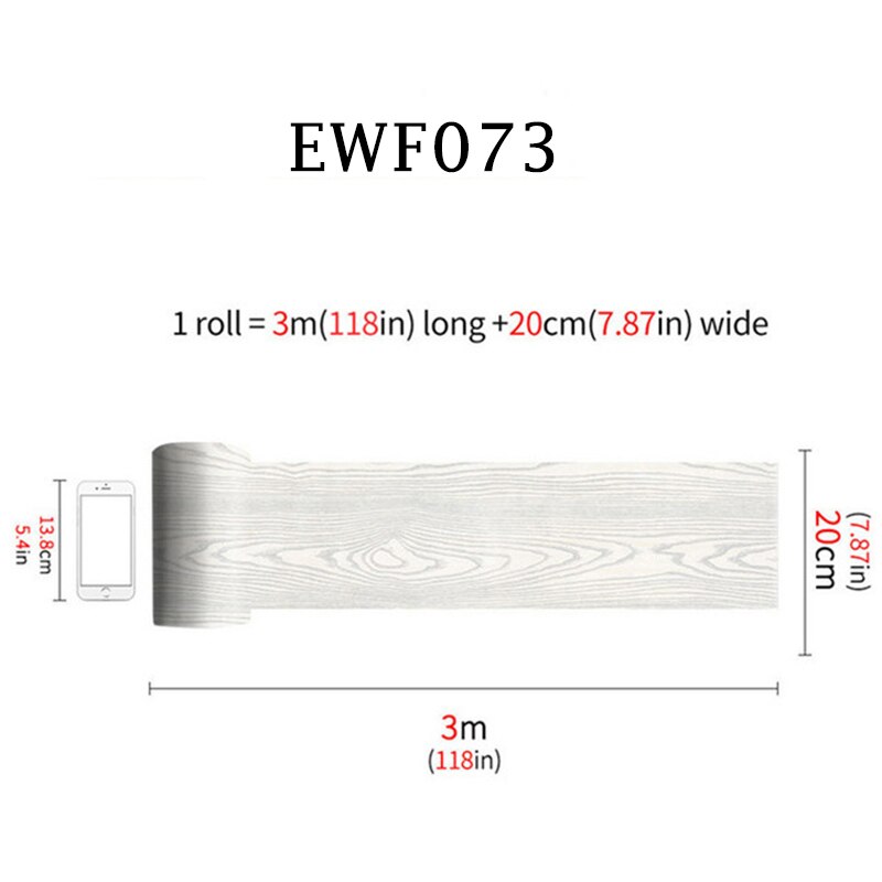 20x300cm Waterproof PVC Vinyl Wood Grain Self Adhesive Wallpaper Kitchen Living Room Wall Floor Stickers: K