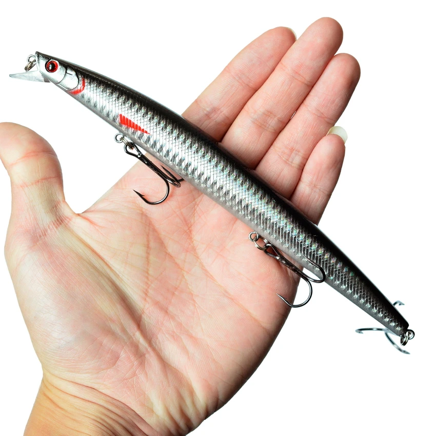 1Pcs Bass Big Wobbler Fishing Lure Minnow Mixed Model Artificial Hard Bait 18cm 24g Floating Water Sea Trolling Wobbler: Burgundy