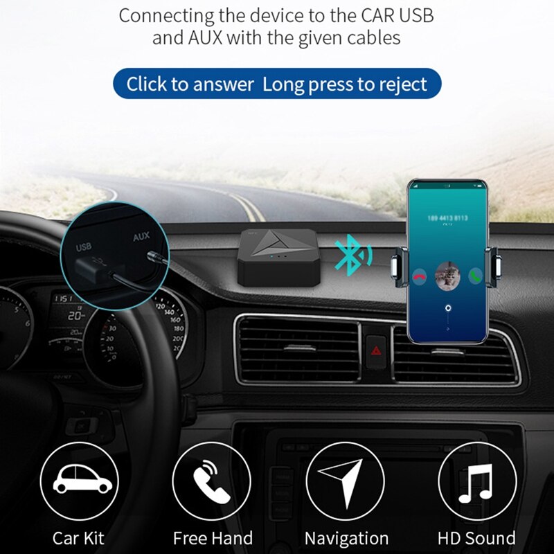 Bluetooth Transmitter Receiver 3.5mmAUX Car Speaker Receiver RCA Bluetooth Receiver NFC Bluetooth Adapter