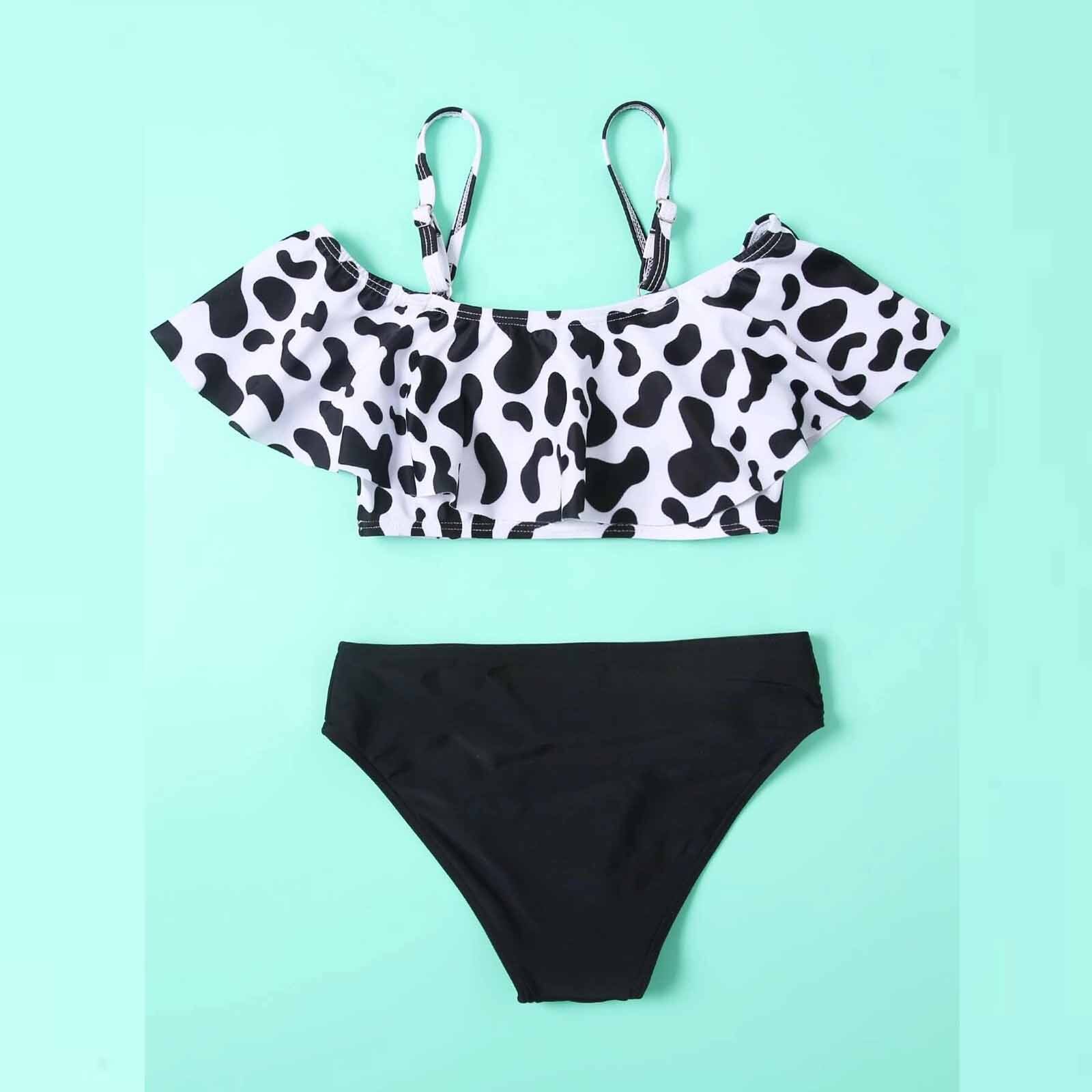 Volants maillot de bain sans bretelles enfant en bas âge bébé rif Patchwork taille haute maillot de bain Kawaii plage barboteuse Купальники Женские