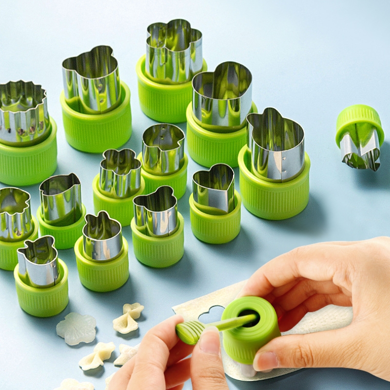 6/8/10Stck einstellen Edelstahl Obst Schneiden Präge bilden Kleine Wonton Keks bilden Herz/Blume bilden Gemüse Cutter