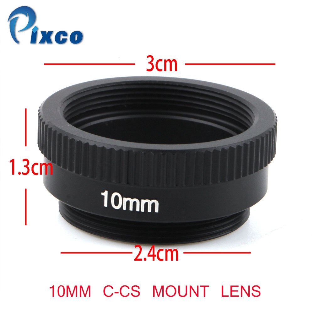 Pixco 10mm c-cs lensadapterring verlengbuis geschikt voor cctv-beveiligingscamera