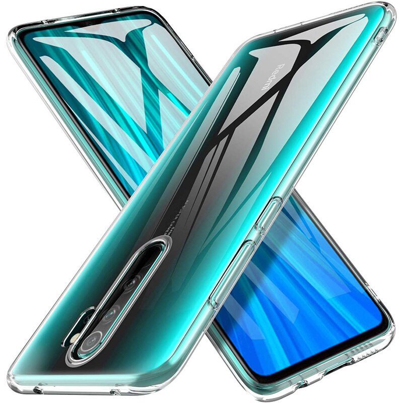 Étui de téléphone antichoc clair, en silicone, souple, couverture arrière, mobile, transparente, pour Xiaomi Redmi 8, 8A, Note8 Pro, 8 T