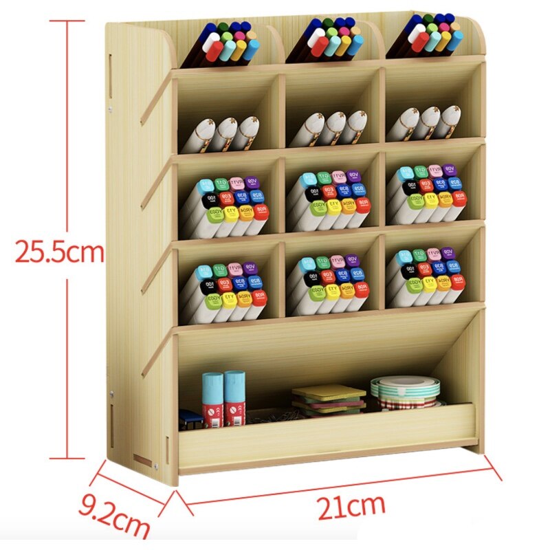Stylo crayon porte-bois réception bureau apprentissage porte-plume organisateur de bureau support de rangement fournitures de bureau scolaire GG113: 002