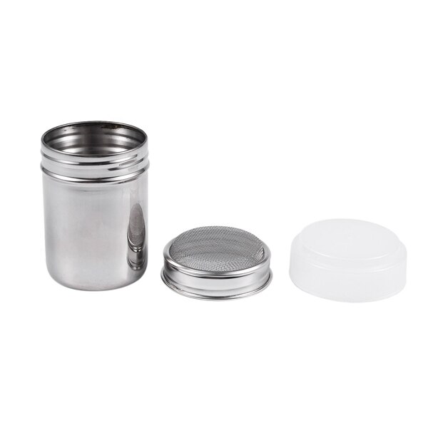 Stainless Steel Mesh Yarn Type Powder Drum Powder Spreader Salt Shaker Seasoning Jar: Default Title