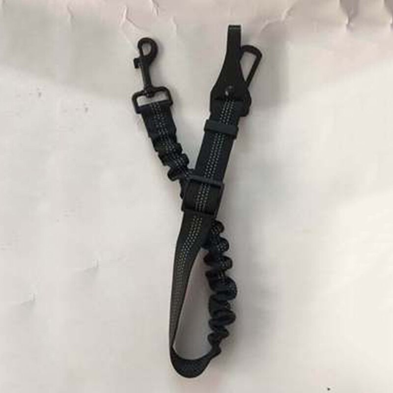 Autogordel voor huisdieren, intrekbare en verstelbare reflecterende elastische trekkoord voor honden, autogordel voor huisdieren, huisdierbenodigdheden: Zwarte drie