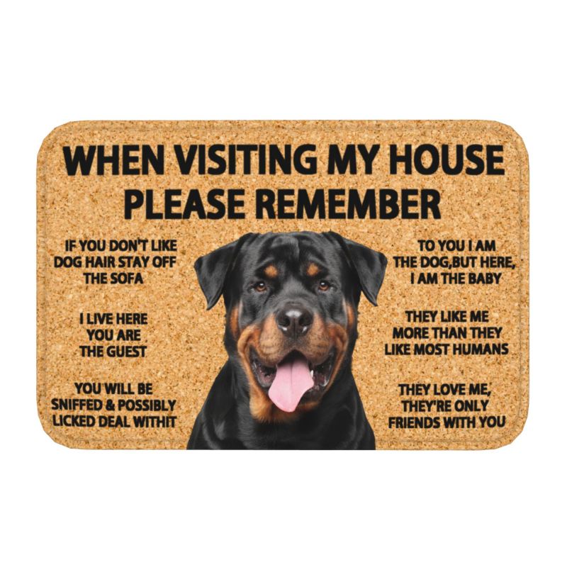 Please Remember English Bulldog Doormat Non-Slip Bathroom Kitchen Mat Living Room Door Floor Entrance Carpet Rug: light yellow