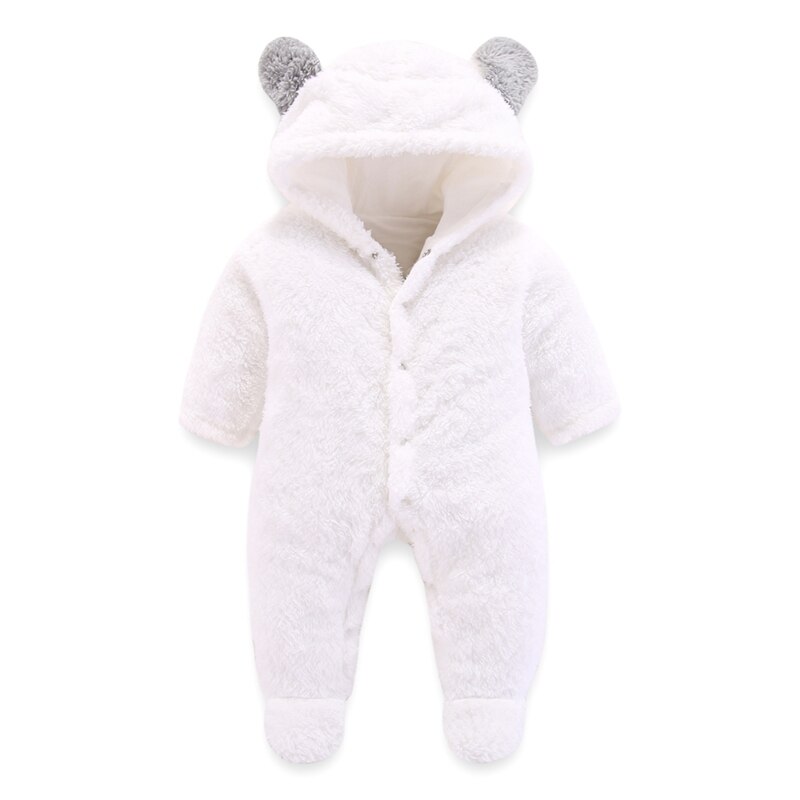 Winter Leuke Cartoon Baby Boy Meisje Oor Hoodie Romper Bodysuit Casual Lange Mouw Bovenkleding