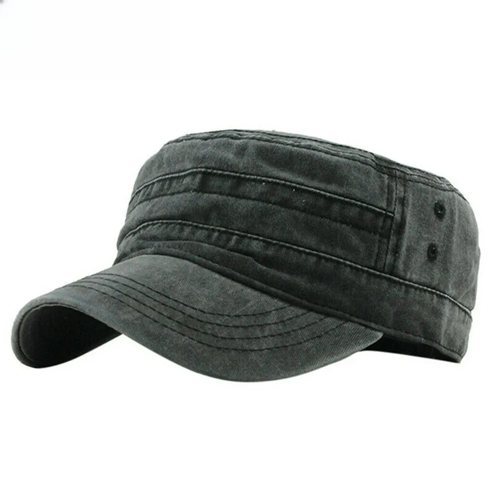 flat topphatt til menn uformelt baseballcapser trendy sommersolhatter: Hvit