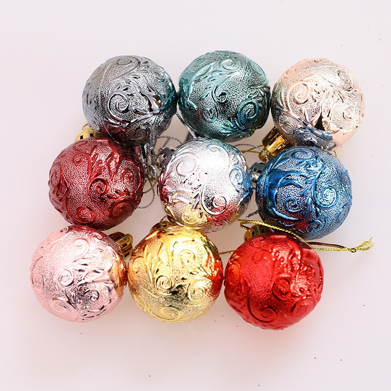12pcs Christmas Tree Xmas Balls Decorations Baubles Party Wedding Ornament Christmas Party Hanging Ball Year